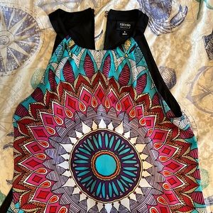 Black & Colorful Medallion blouse